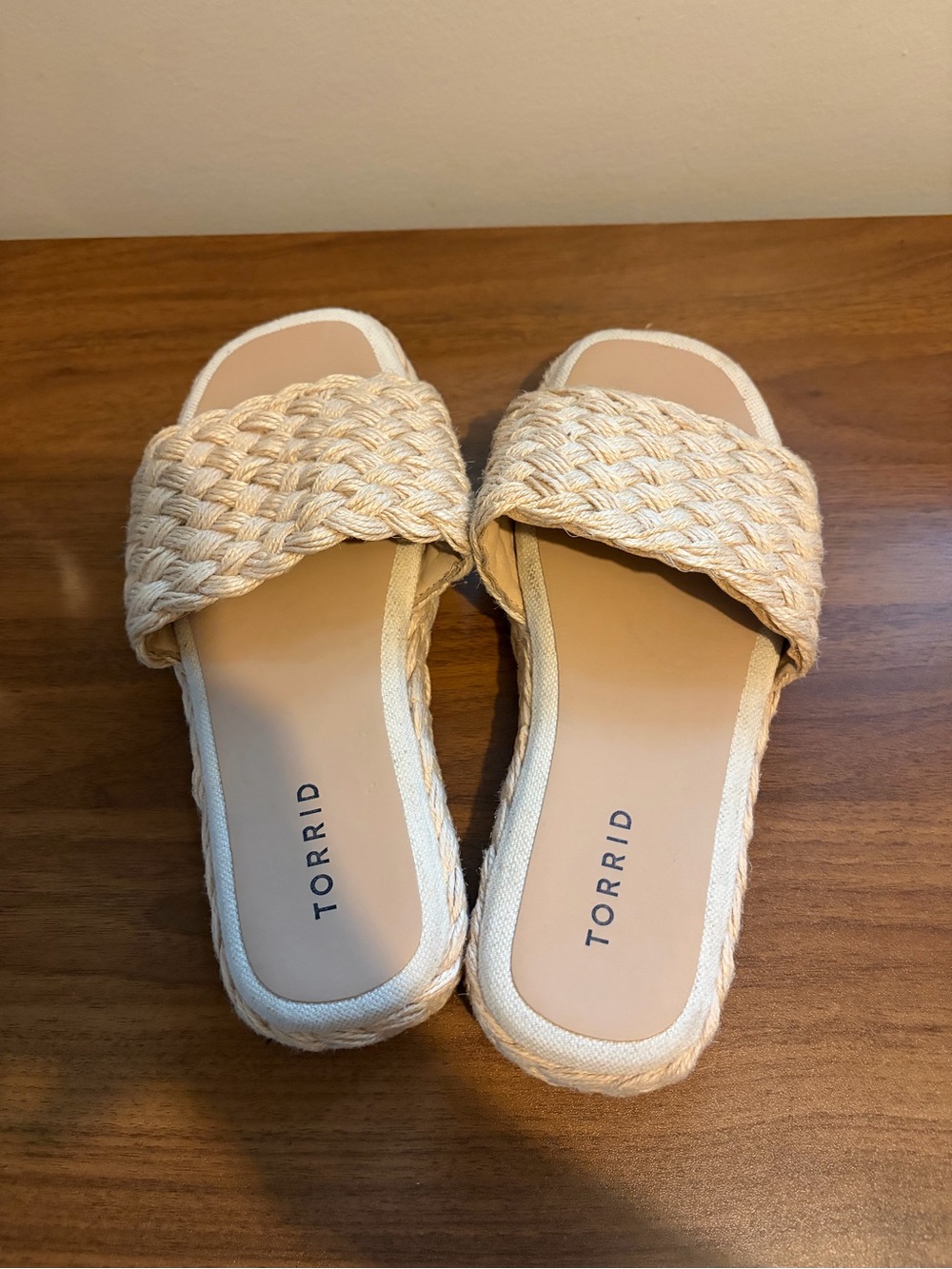 torrid Cream Braided Slide Mules
